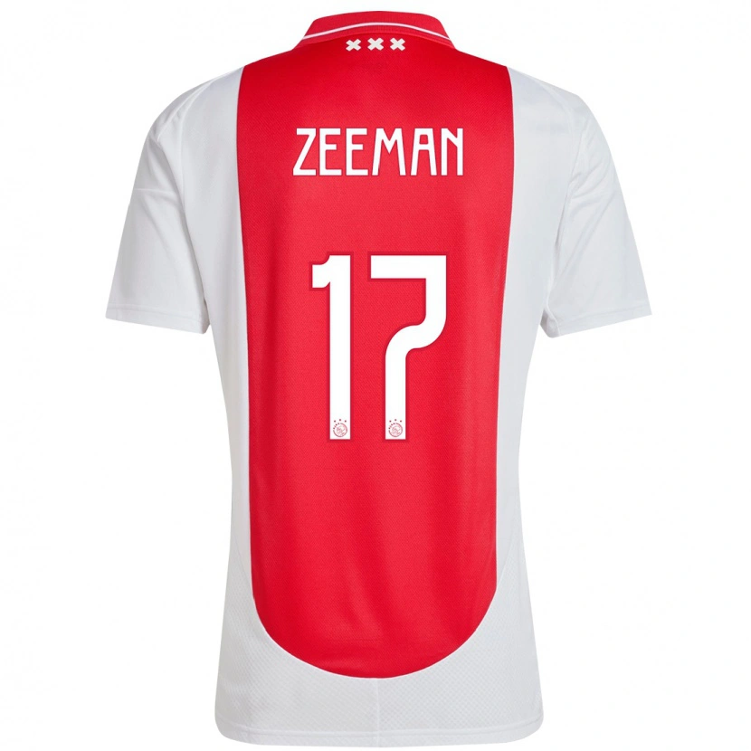 Danxen Mujer Camiseta Kelly Zeeman #17 Rojo Blanco 1ª Equipación 2024/25 La Camisa México