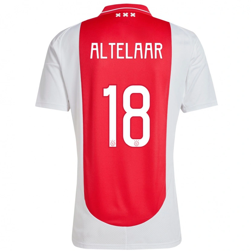 Danxen Mujer Camiseta Jamie Altelaar #18 Rojo Blanco 1ª Equipación 2024/25 La Camisa México