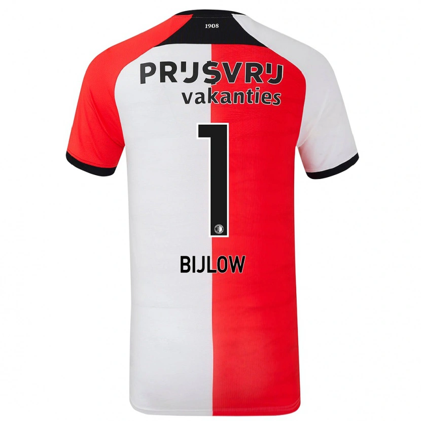 Danxen Mujer Camiseta Justin Bijlow #1 Rojo Blanco 1ª Equipación 2024/25 La Camisa México