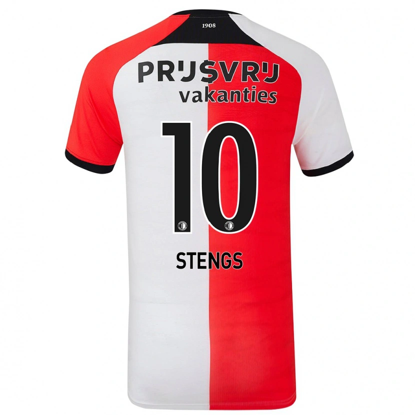 Danxen Mujer Camiseta Calvin Stengs #10 Rojo Blanco 1ª Equipación 2024/25 La Camisa México