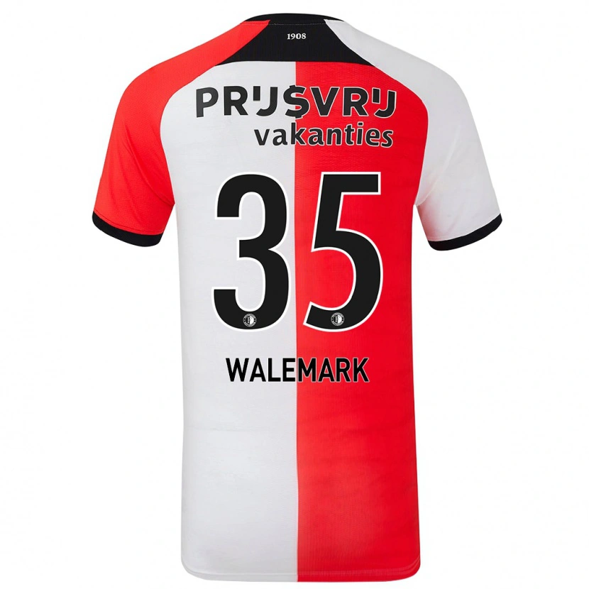 Danxen Mujer Camiseta Patrik Walemark #35 Rojo Blanco 1ª Equipación 2024/25 La Camisa México