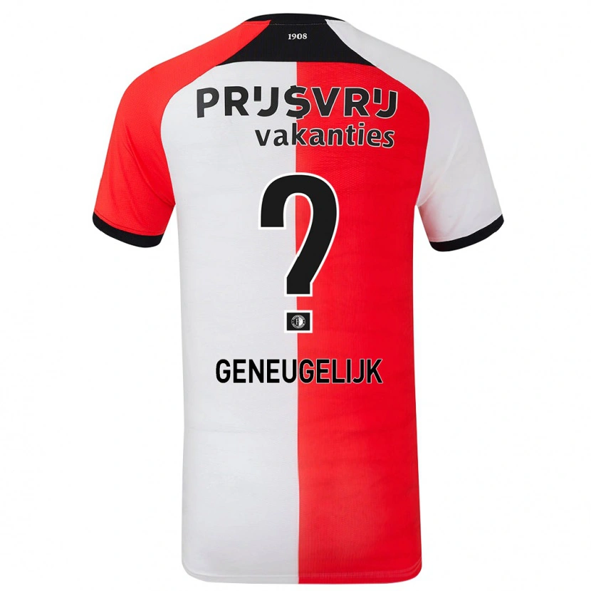 Danxen Mujer Camiseta Ivar Geneugelijk #0 Rojo Blanco 1ª Equipación 2024/25 La Camisa México