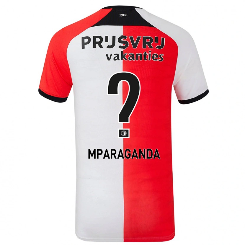 Danxen Mujer Camiseta Matthew Mparaganda #0 Rojo Blanco 1ª Equipación 2024/25 La Camisa México