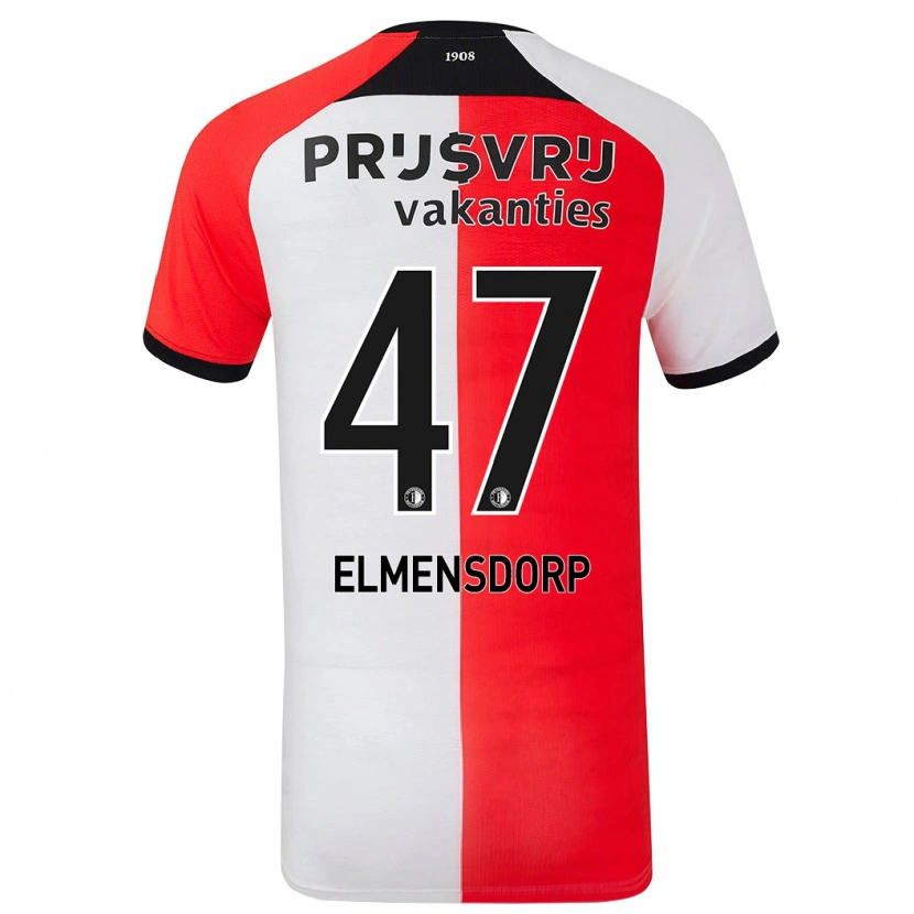 Danxen Mujer Camiseta Paris Elmensdorp #47 Rojo Blanco 1ª Equipación 2024/25 La Camisa México