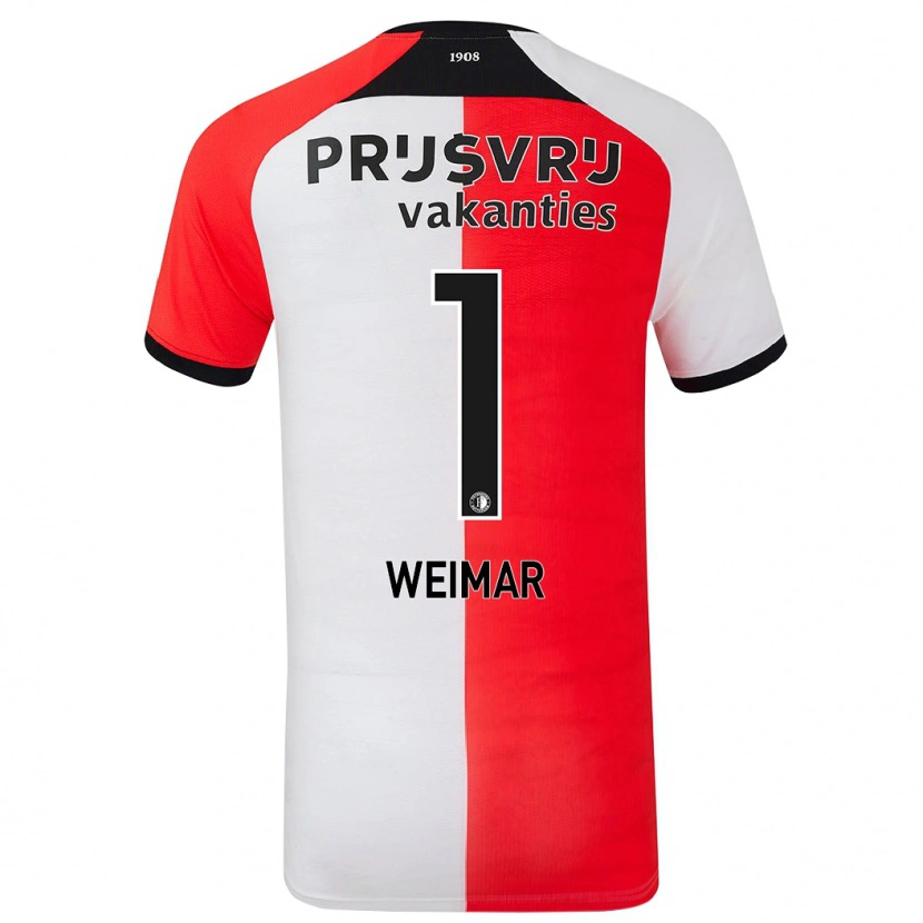 Danxen Mujer Camiseta Jacintha Weimar #1 Rojo Blanco 1ª Equipación 2024/25 La Camisa México