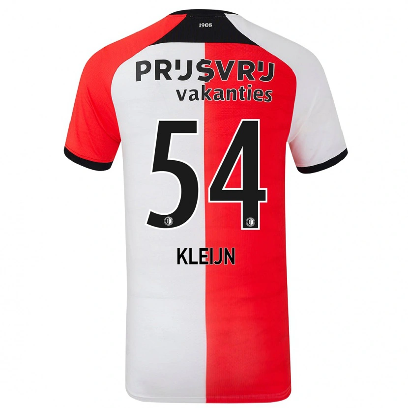 Danxen Mujer Camiseta Mike Kleijn #54 Rojo Blanco 1ª Equipación 2024/25 La Camisa México
