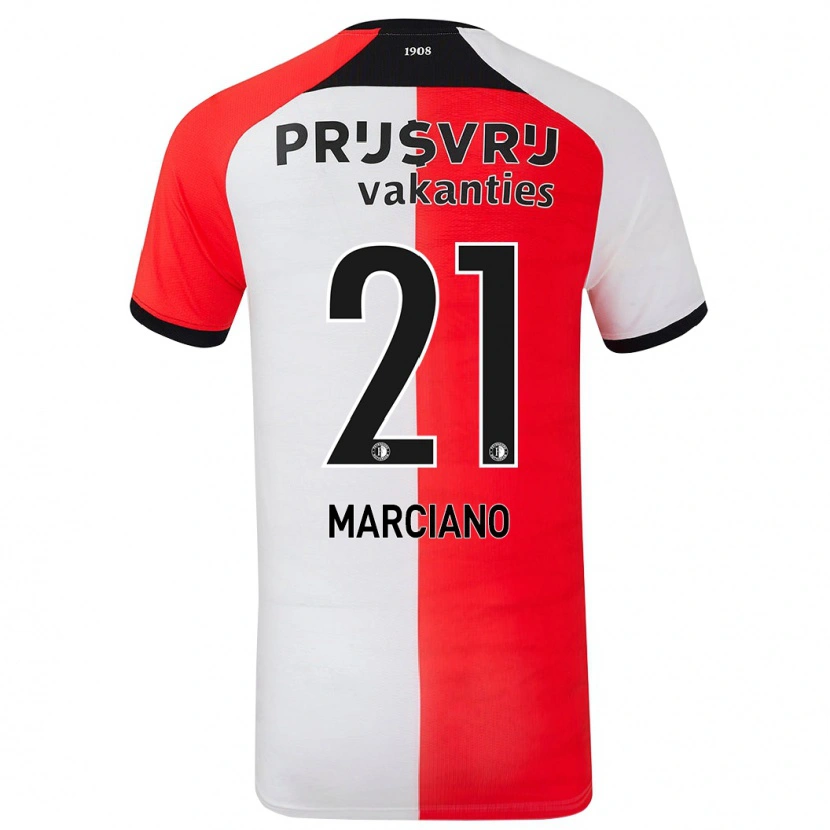 Danxen Mujer Camiseta Ofir Marciano #21 Rojo Blanco 1ª Equipación 2024/25 La Camisa México