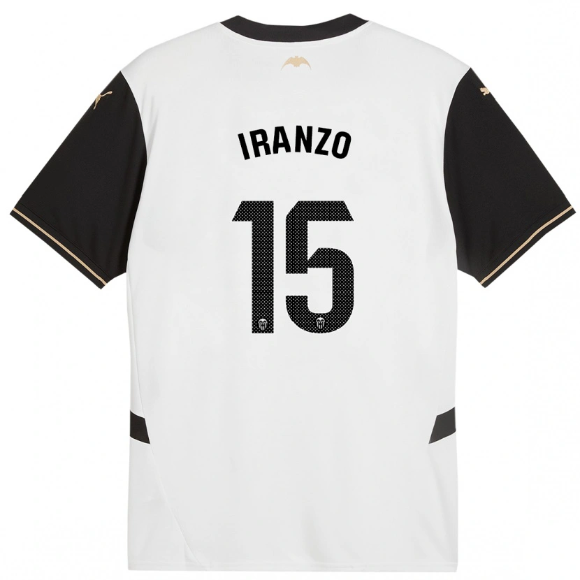 Danxen Mujer Camiseta Rubén Iranzo #15 Blanco Negro 1ª Equipación 2024/25 La Camisa México