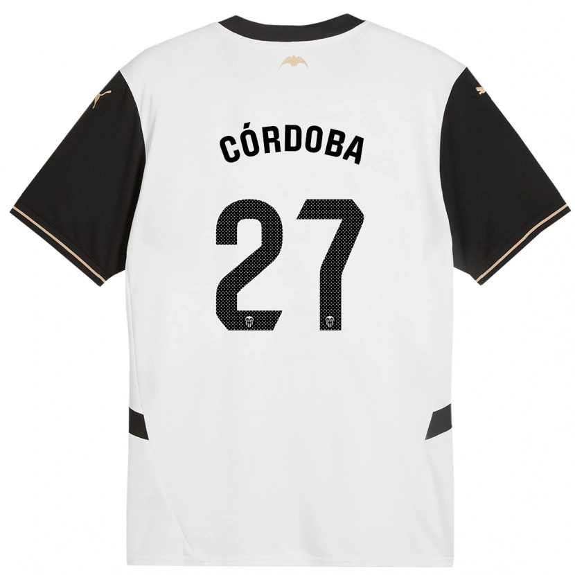 Danxen Mujer Camiseta Iker Córdoba #27 Blanco Negro 1ª Equipación 2024/25 La Camisa México