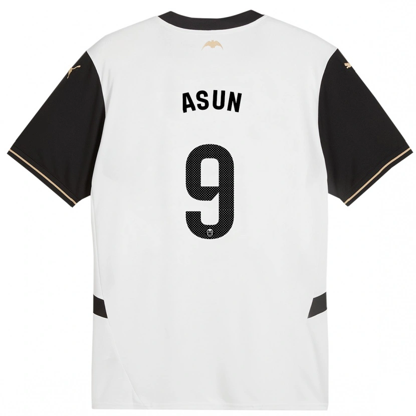 Danxen Mujer Camiseta Asun #9 Blanco Negro 1ª Equipación 2024/25 La Camisa México