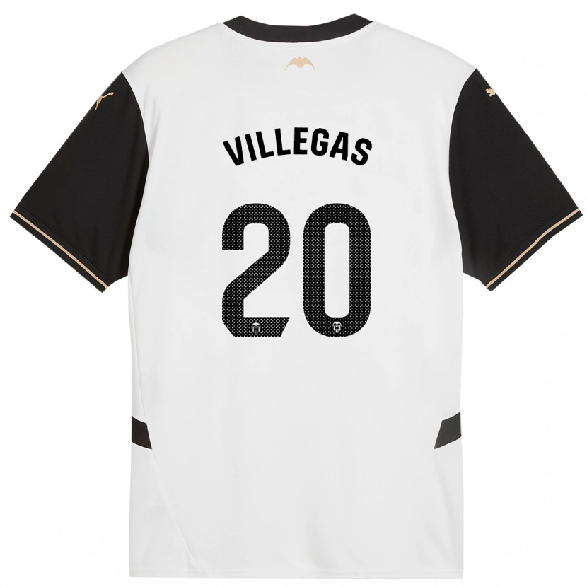 Danxen Mujer Camiseta Noelia Villegas #20 Blanco Negro 1ª Equipación 2024/25 La Camisa México