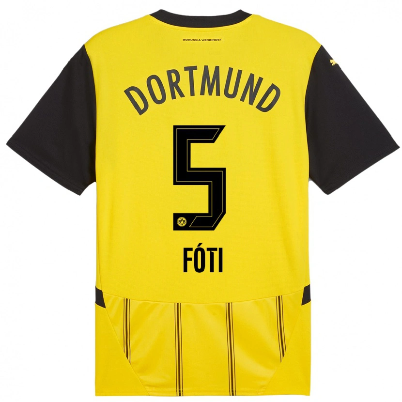 Danxen Mujer Camiseta António Fóti #5 Amarillo Negro 1ª Equipación 2024/25 La Camisa México