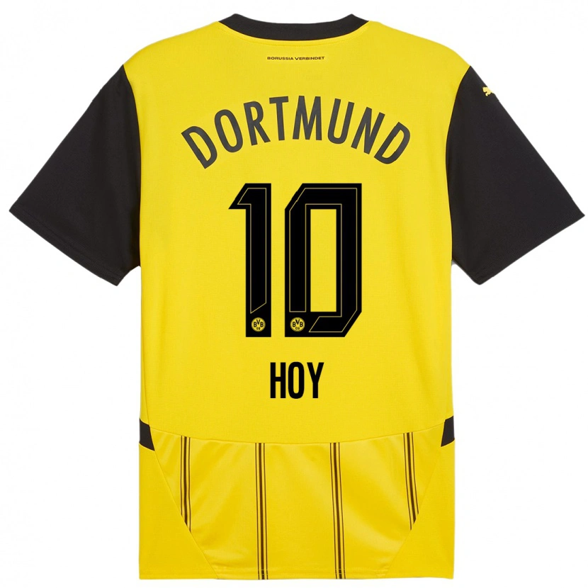 Danxen Mujer Camiseta Justin Hoy #10 Amarillo Negro 1ª Equipación 2024/25 La Camisa México