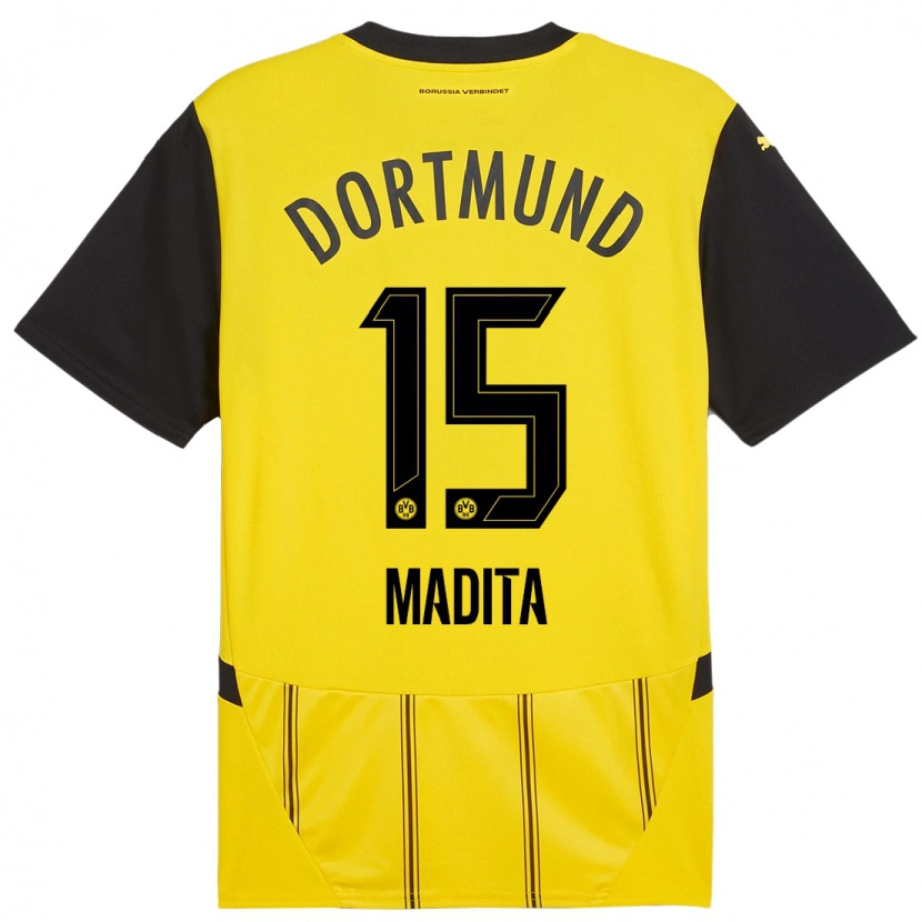 Danxen Mujer Camiseta Kohorst Madita #15 Amarillo Negro 1ª Equipación 2024/25 La Camisa México