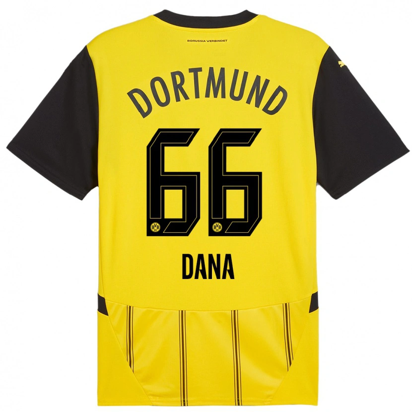 Danxen Mujer Camiseta Bleckmann Dana #66 Amarillo Negro 1ª Equipación 2024/25 La Camisa México