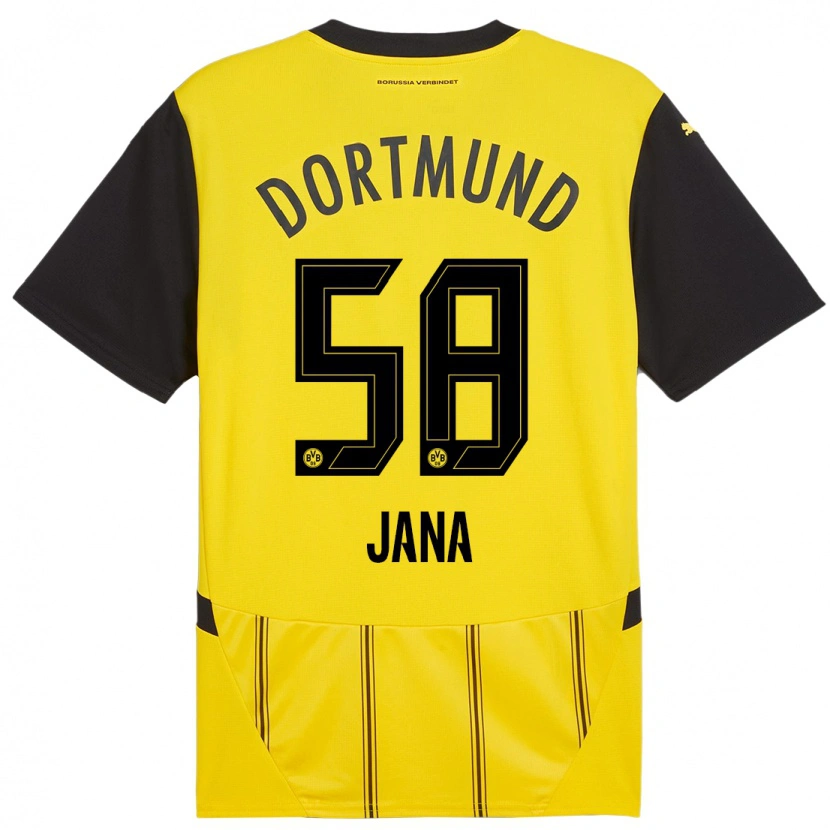 Danxen Mujer Camiseta Nordberg Jana #58 Amarillo Negro 1ª Equipación 2024/25 La Camisa México
