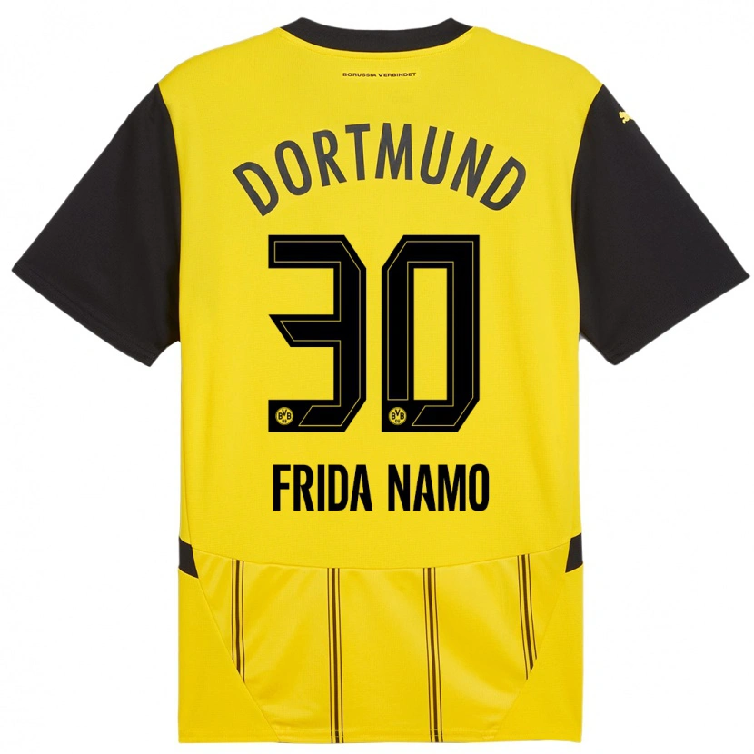 Danxen Mujer Camiseta Ronning Frida Namo #30 Amarillo Negro 1ª Equipación 2024/25 La Camisa México