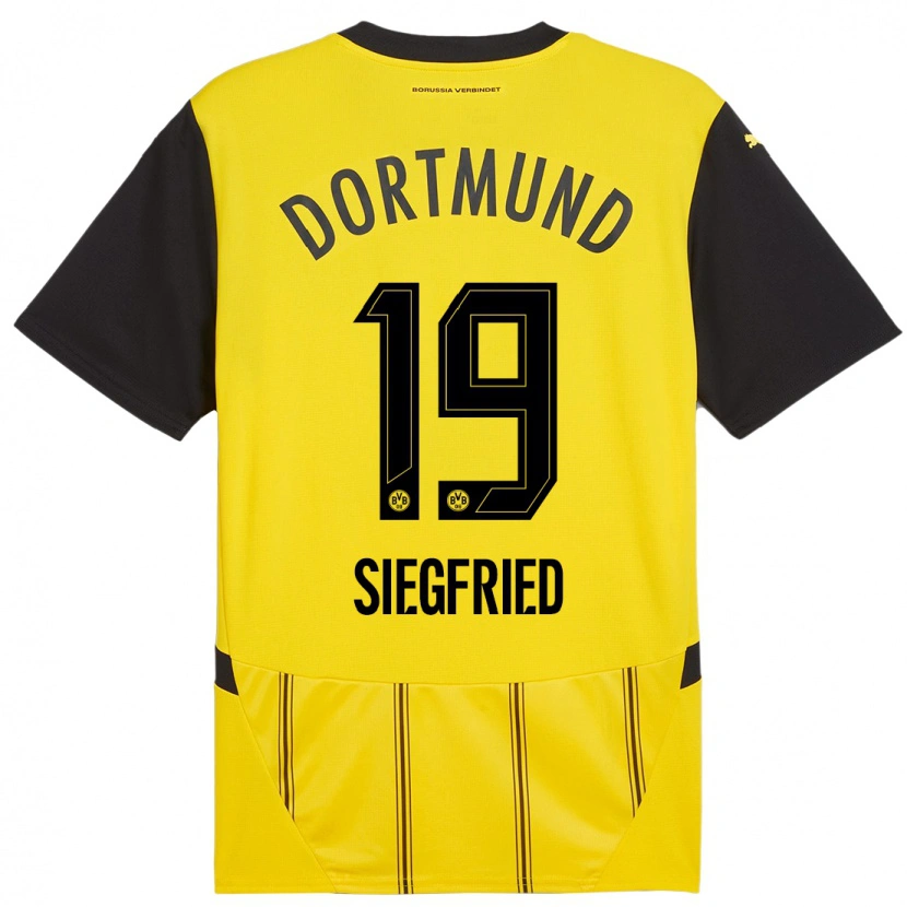 Danxen Mujer Camiseta Janz Siegfried #19 Amarillo Negro 1ª Equipación 2024/25 La Camisa México