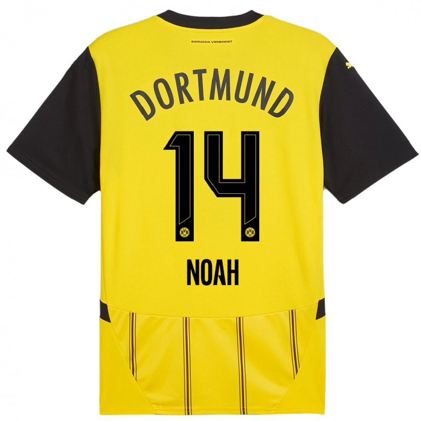 Danxen Mujer Camiseta Colin Noah Kleine-Bekel #14 Amarillo Negro 1ª Equipación 2024/25 La Camisa México