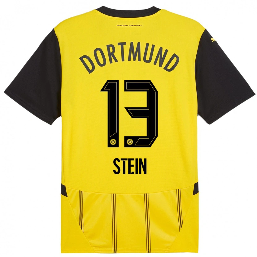 Danxen Mujer Camiseta Daniel Stein #13 Amarillo Negro 1ª Equipación 2024/25 La Camisa México