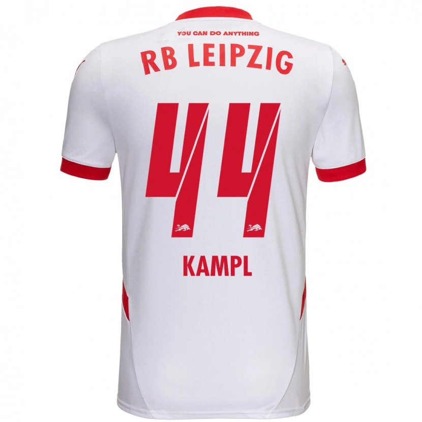 Danxen Mujer Camiseta Kevin Kampl #44 Blanco Rojo 1ª Equipación 2024/25 La Camisa México