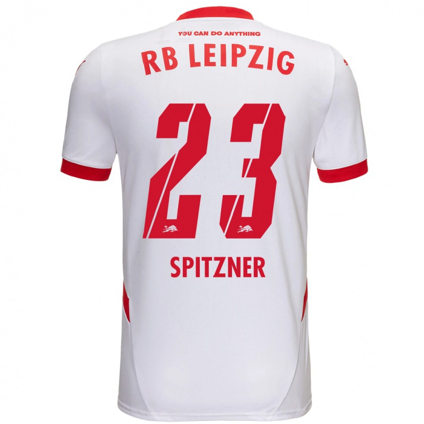 Danxen Mujer Camiseta Kyra Spitzner #23 Blanco Rojo 1ª Equipación 2024/25 La Camisa México