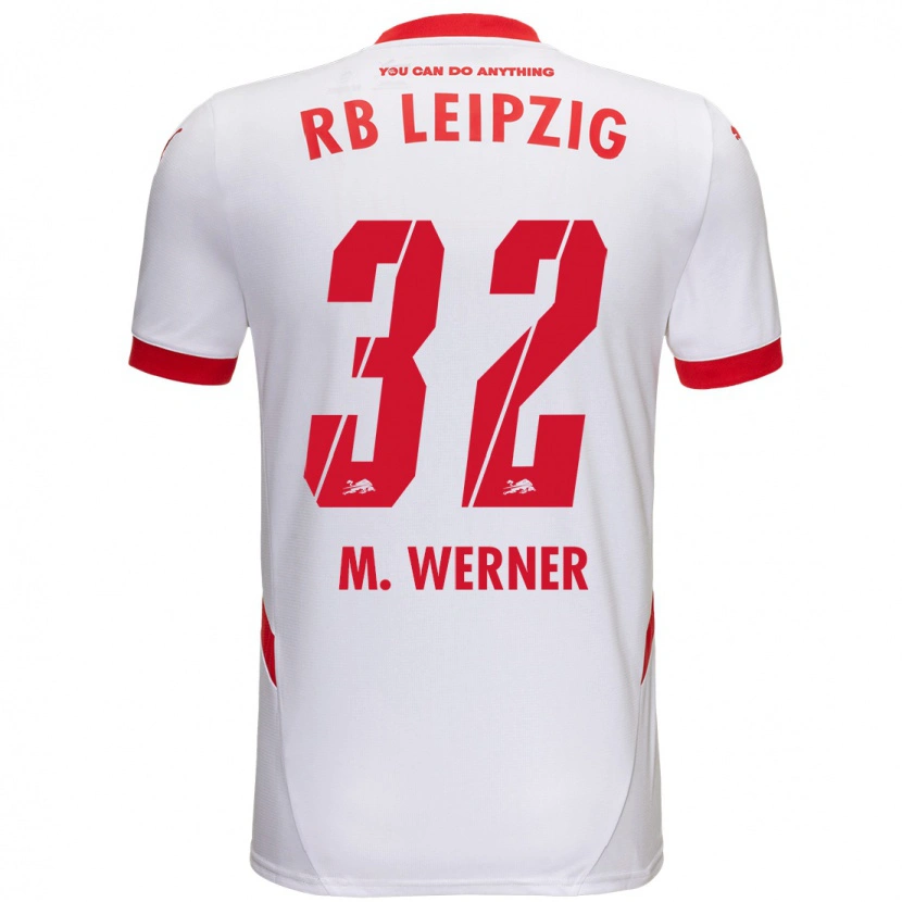 Danxen Mujer Camiseta Mia Werner #32 Blanco Rojo 1ª Equipación 2024/25 La Camisa México