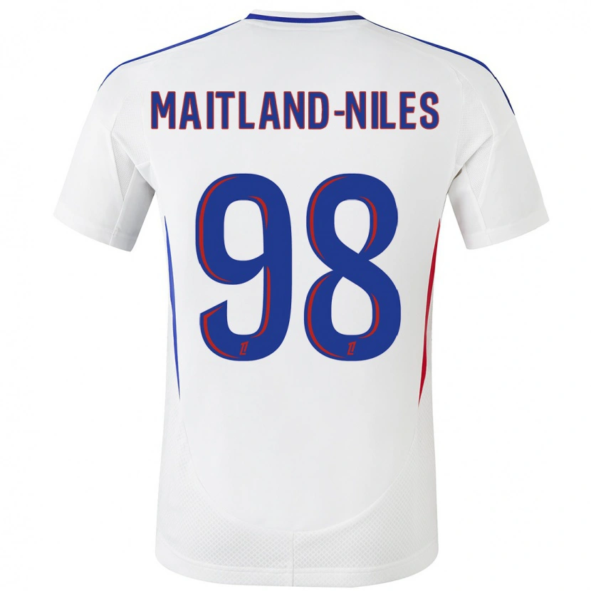 Danxen Mujer Camiseta Ainsley Maitland-Niles #98 Blanco Azul 1ª Equipación 2024/25 La Camisa México