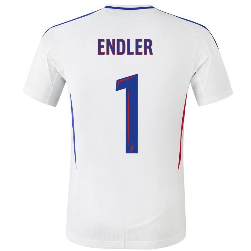 Danxen Mujer Camiseta Christiane Endler #1 Blanco Azul 1ª Equipación 2024/25 La Camisa México