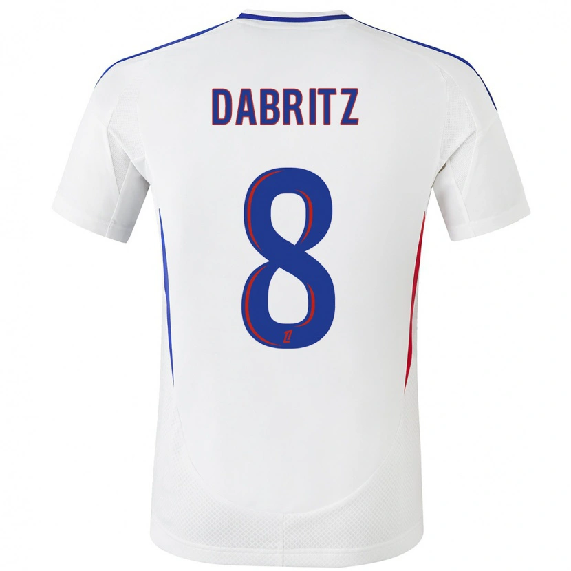 Danxen Mujer Camiseta Sara Däbritz #8 Blanco Azul 1ª Equipación 2024/25 La Camisa México