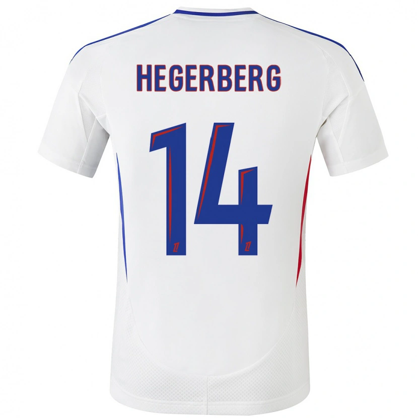 Danxen Mujer Camiseta Ada Hegerberg #14 Blanco Azul 1ª Equipación 2024/25 La Camisa México