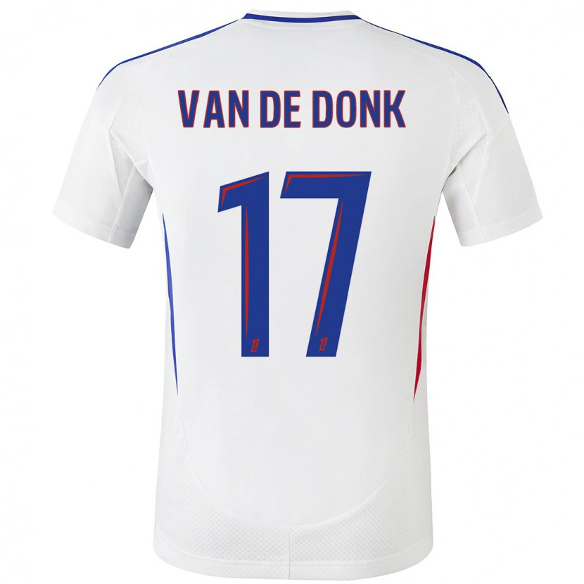 Danxen Mujer Camiseta Daniëlle Van De Donk #17 Blanco Azul 1ª Equipación 2024/25 La Camisa México