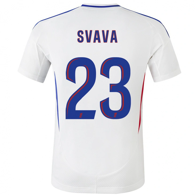Danxen Mujer Camiseta Sofie Svava #23 Blanco Azul 1ª Equipación 2024/25 La Camisa México
