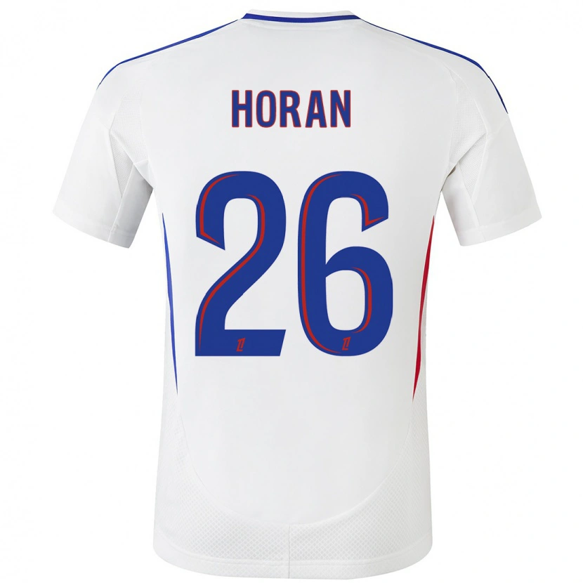 Danxen Mujer Camiseta Lindsey Horan #26 Blanco Azul 1ª Equipación 2024/25 La Camisa México