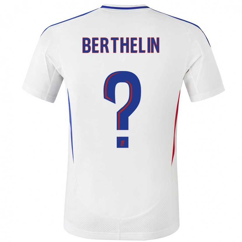Danxen Mujer Camiseta Romain Berthelin #0 Blanco Azul 1ª Equipación 2024/25 La Camisa México