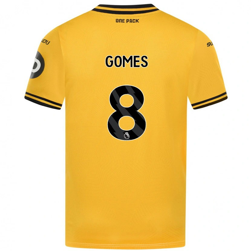 Danxen Mujer Camiseta João Gomes #8 Amarillo 1ª Equipación 2024/25 La Camisa México