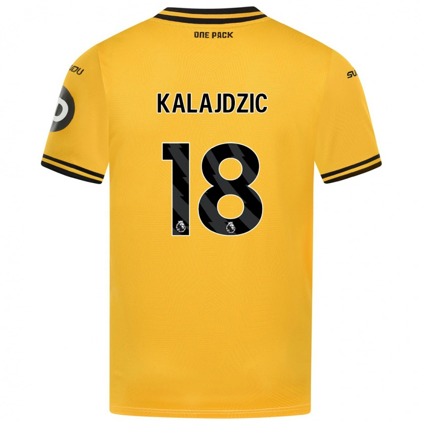 Danxen Mujer Camiseta Sasa Kalajdzic #18 Amarillo 1ª Equipación 2024/25 La Camisa México