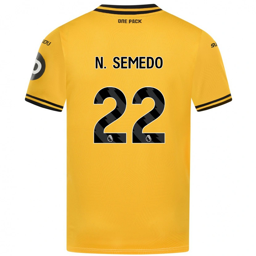Danxen Mujer Camiseta Nélson Semedo #22 Amarillo 1ª Equipación 2024/25 La Camisa México