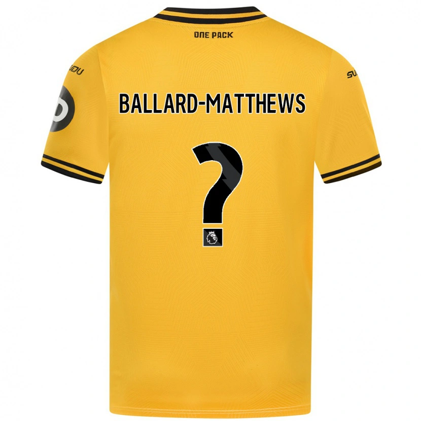 Danxen Mujer Camiseta Emilio Ballard-Matthews #0 Amarillo 1ª Equipación 2024/25 La Camisa México