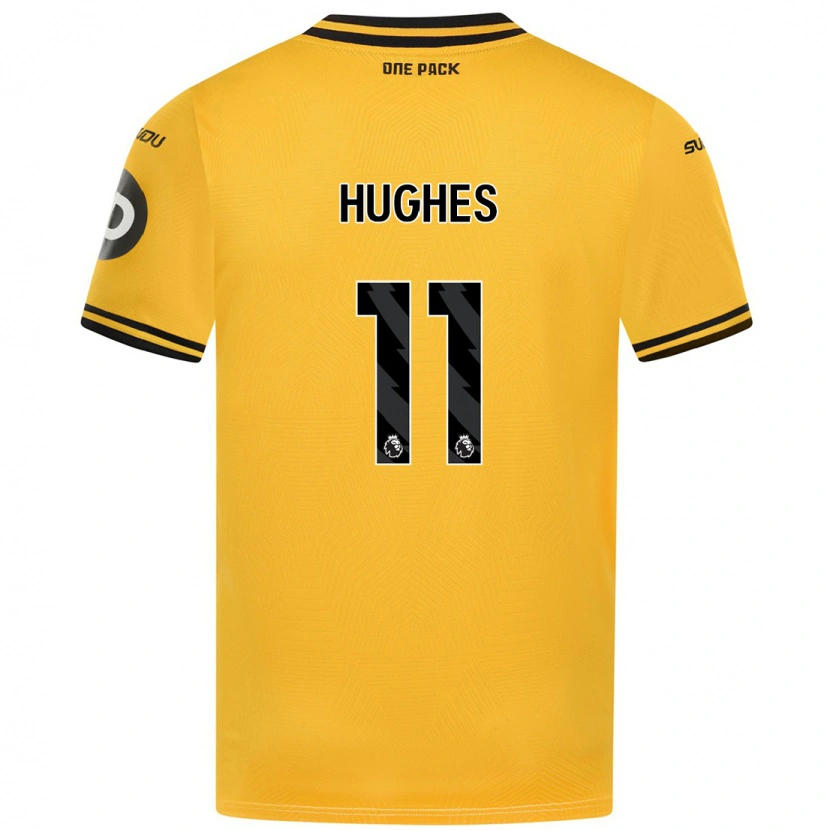 Danxen Mujer Camiseta Amber Hughes #11 Amarillo 1ª Equipación 2024/25 La Camisa México