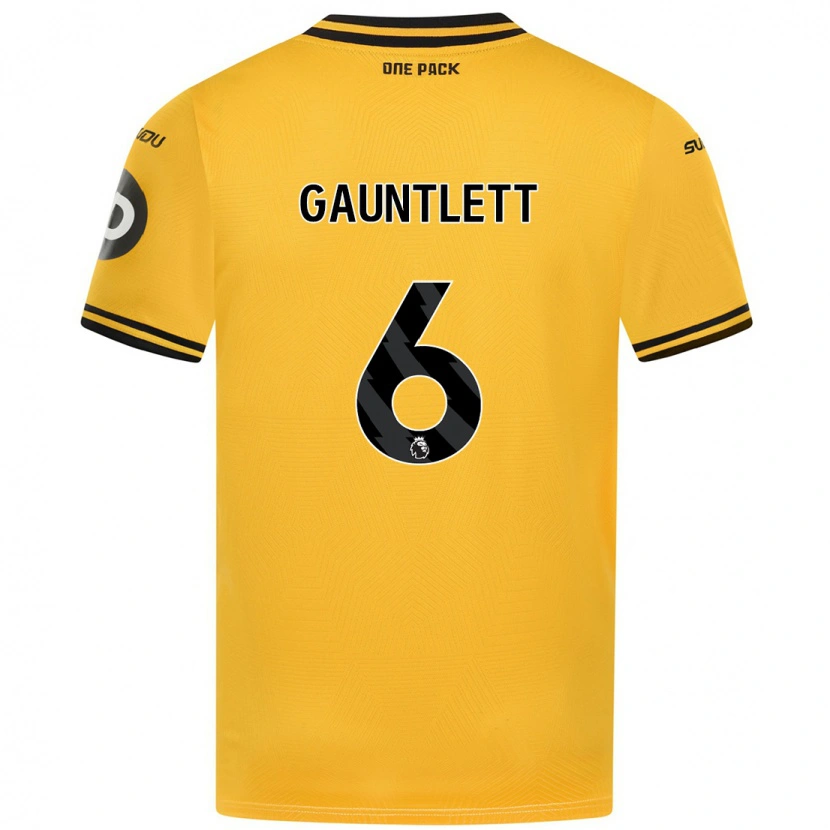 Danxen Mujer Camiseta Maz Gauntlett #6 Amarillo 1ª Equipación 2024/25 La Camisa México