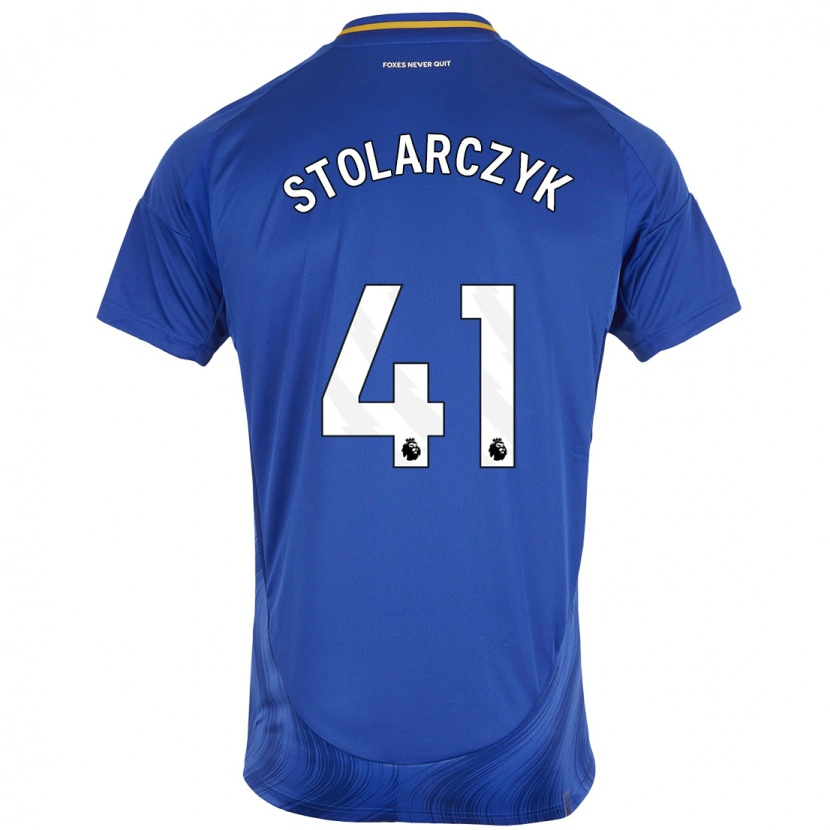 Danxen Mujer Camiseta Jakub Stolarczyk #41 Azul Blanco 1ª Equipación 2024/25 La Camisa México