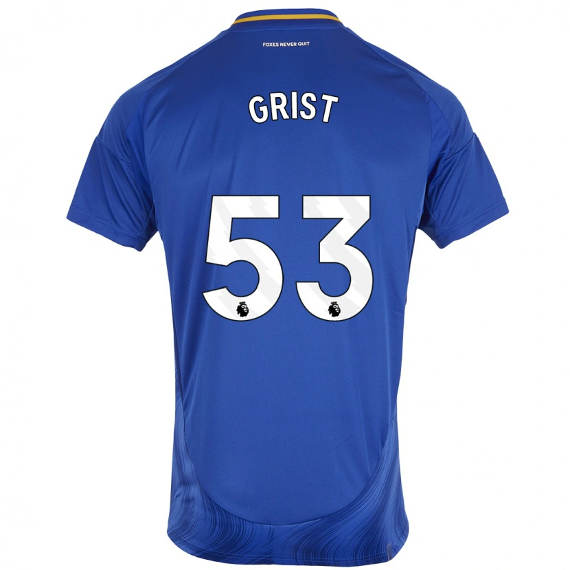 Danxen Mujer Camiseta Ben Grist #53 Azul Blanco 1ª Equipación 2024/25 La Camisa México