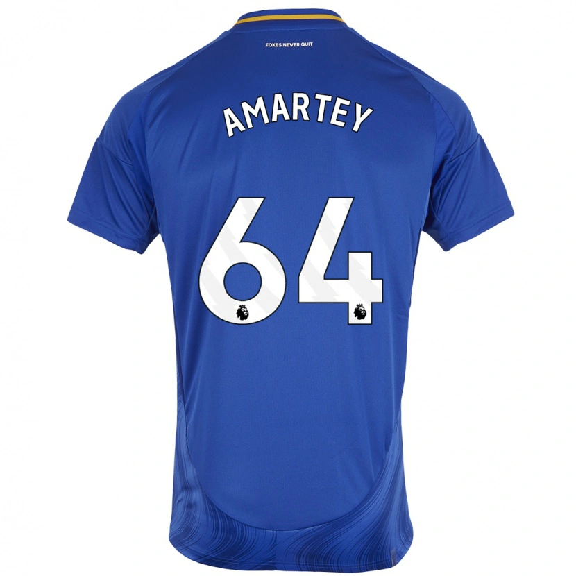 Danxen Mujer Camiseta Bobby Amartey #64 Azul Blanco 1ª Equipación 2024/25 La Camisa México