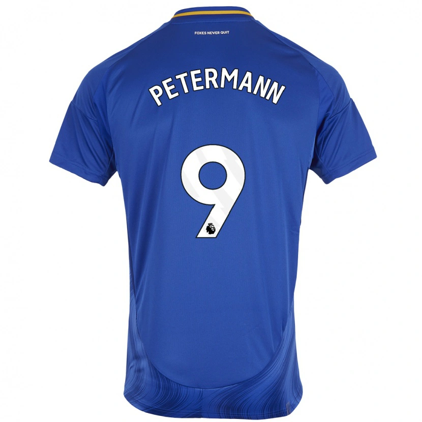 Danxen Mujer Camiseta Lena Petermann #9 Azul Blanco 1ª Equipación 2024/25 La Camisa México