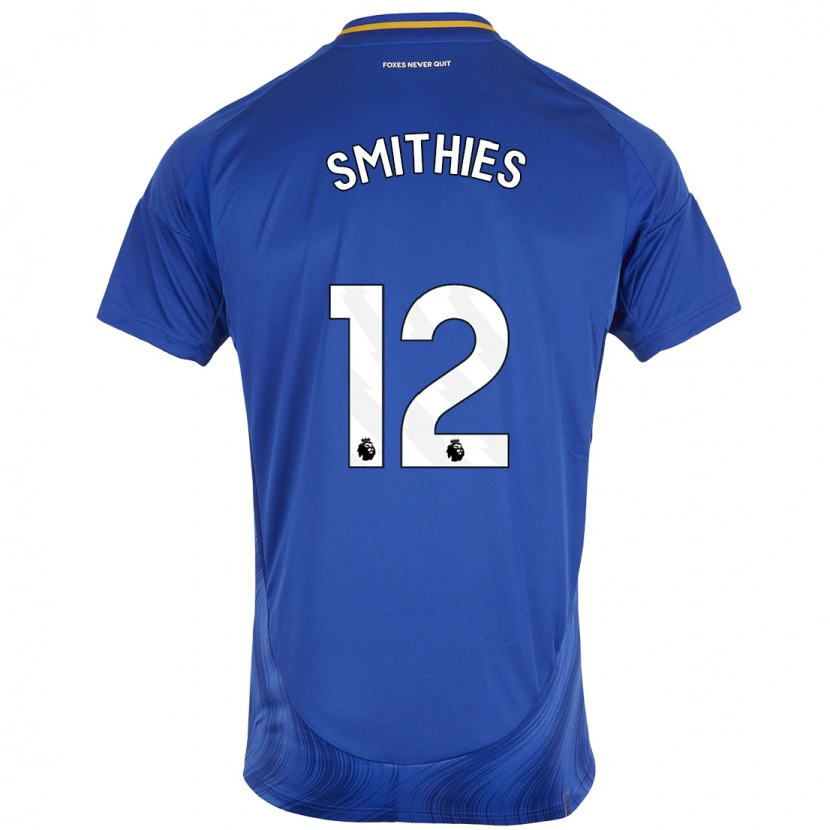 Danxen Mujer Camiseta Alex Smithies #12 Azul Blanco 1ª Equipación 2024/25 La Camisa México