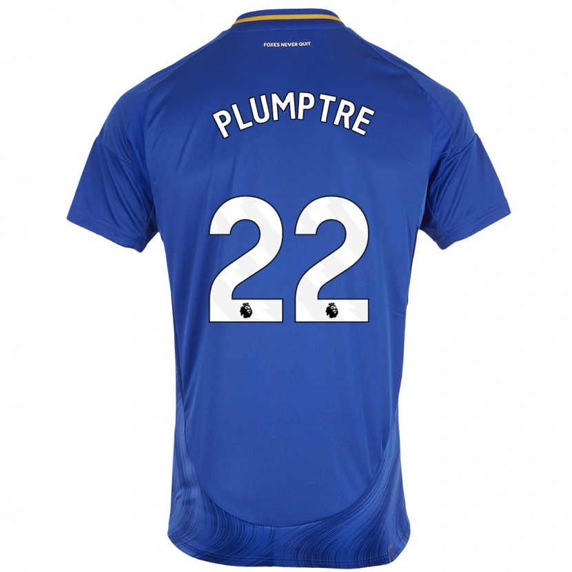 Danxen Mujer Camiseta Ashleigh Plumptre #22 Azul Blanco 1ª Equipación 2024/25 La Camisa México