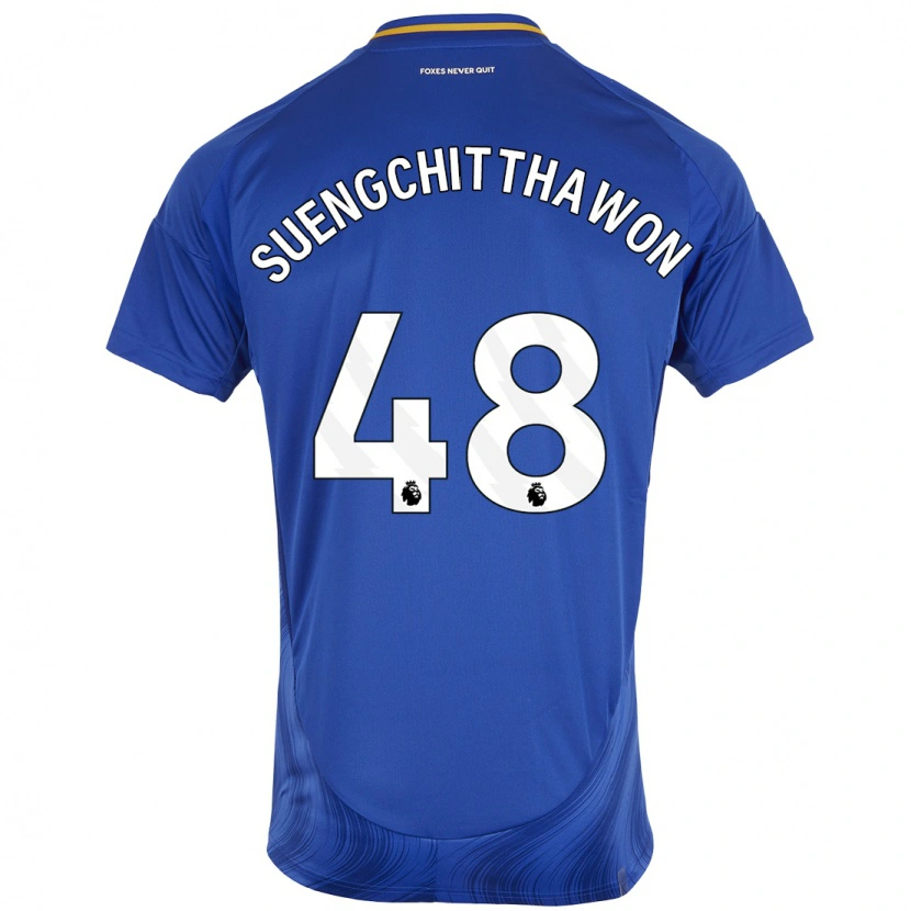 Danxen Mujer Camiseta Thanawat Suengchitthawon #48 Azul Blanco 1ª Equipación 2024/25 La Camisa México