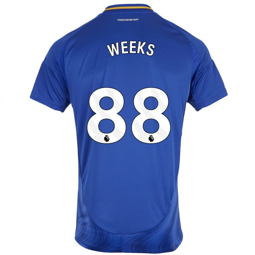 Danxen Mujer Camiseta Tyler Weeks #88 Azul Blanco 1ª Equipación 2024/25 La Camisa México
