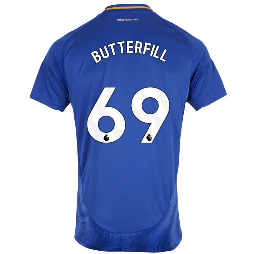 Danxen Mujer Camiseta Jack Butterfill #69 Azul Blanco 1ª Equipación 2024/25 La Camisa México